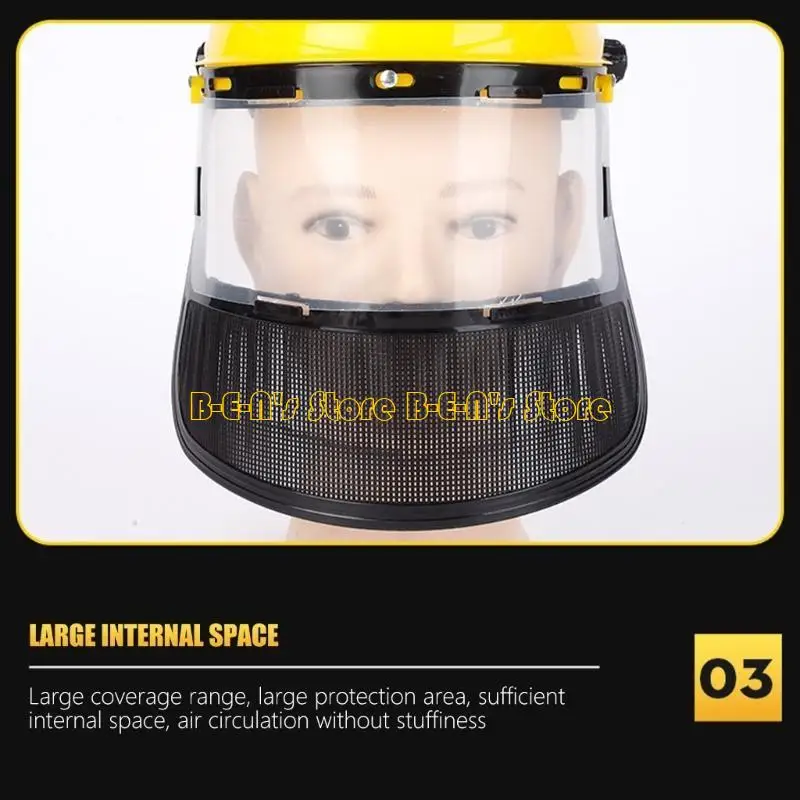 

Y1AD Protector Helmets Shield For Garden Trimming Full Face Coverage With Mesh Screen