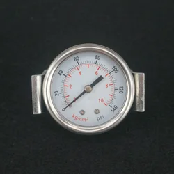 Dial Diameter 40/50/60mm 14/28/50/70/140/200/350psi -1 ~0 Bar Air Compressor Pressure Gauge Axial  With Bracket Pneumatic Part