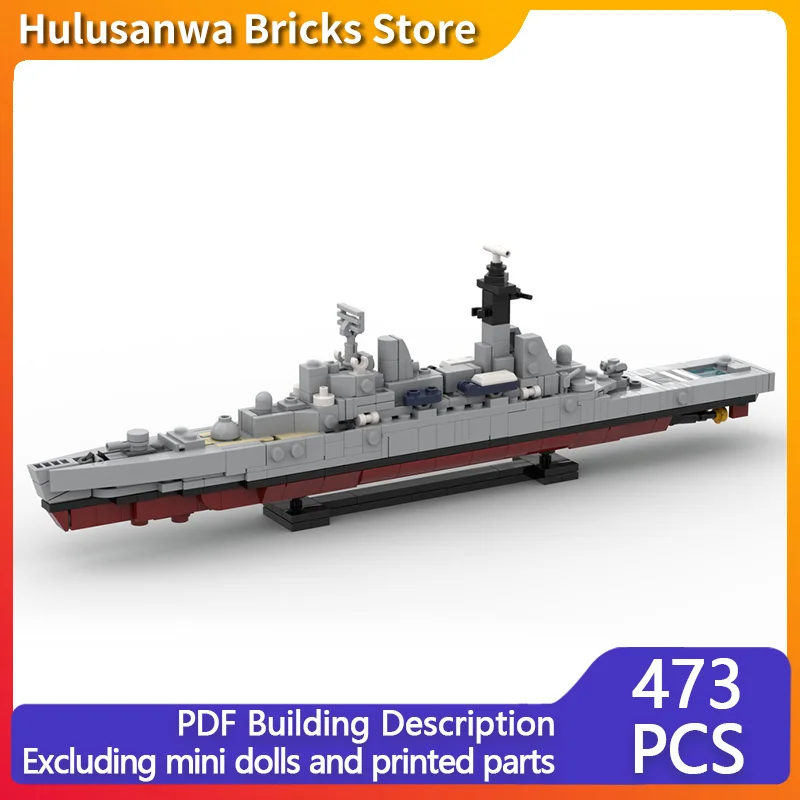 

Type 82 Class Destroyer Model MOC Building Bricks War Equipment Modular Technology Gifts Holiday Assemble Children Toys Suit