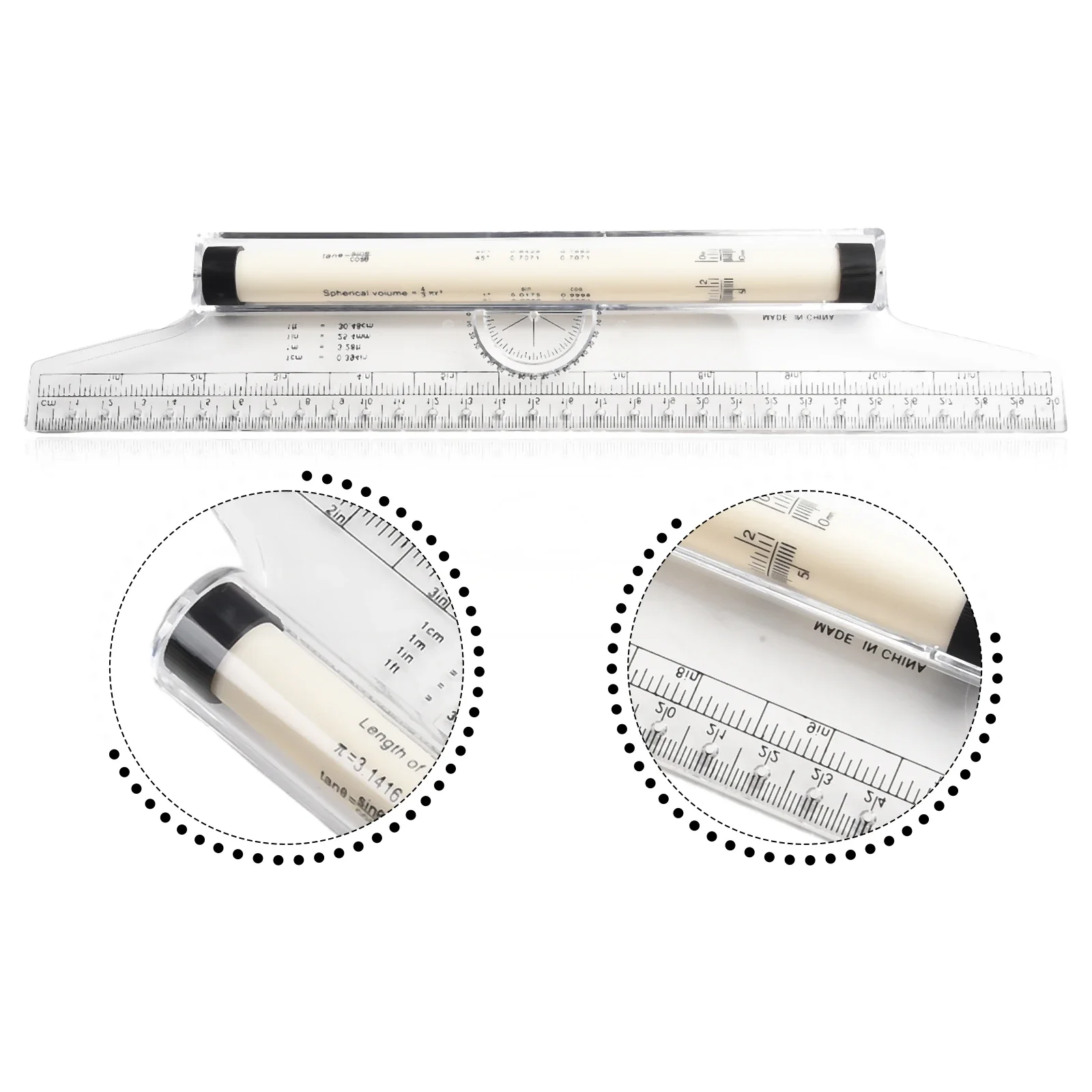 

Reliable Measuring Ruler Drawing Roller Parallel Ruler Lightweight and Portable Essential for Artists and Pattern Makers