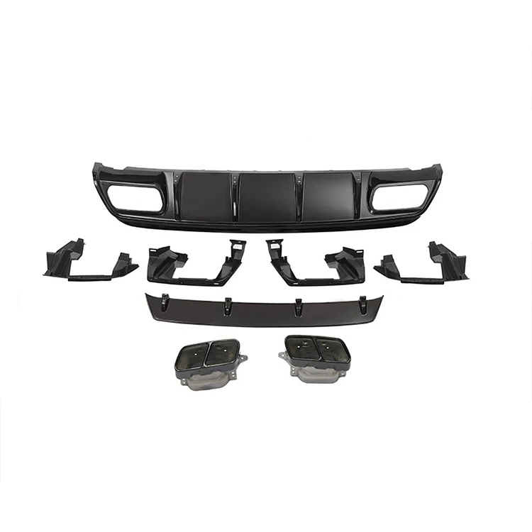 

Flying Wing High Quality Hot Selling Gloss Black Plastic Rear Lip With Tail Pipes A45 For A-Class W176 2013-2018 Sport
