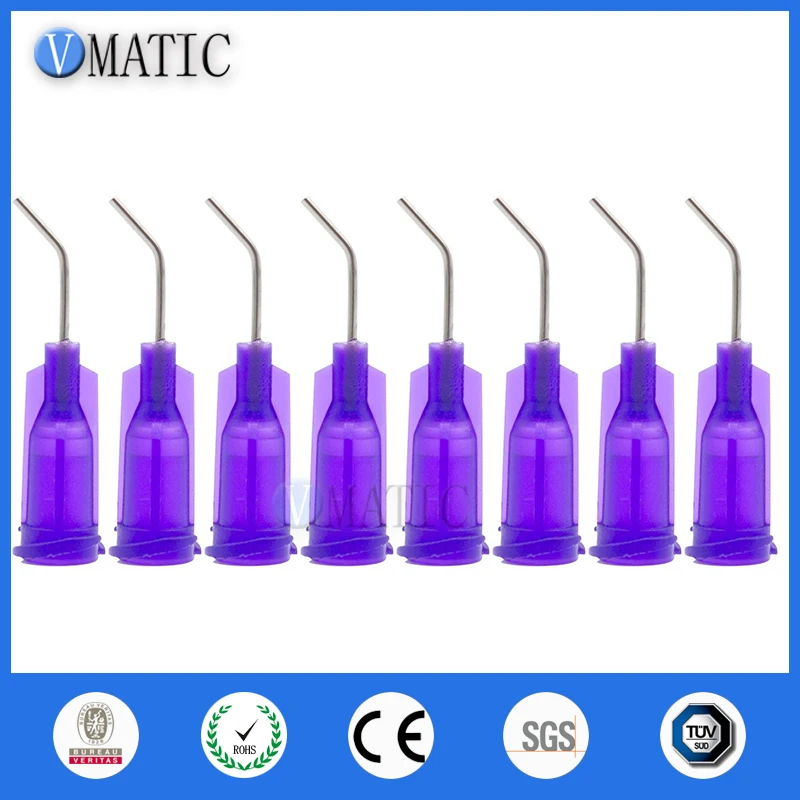 

High Quality 21G Purple 0.5" 1/2 Inch Tubing 45 Degree Bent TE Blunt End Stainless Steel Dispensing Needle Tips 100pcs