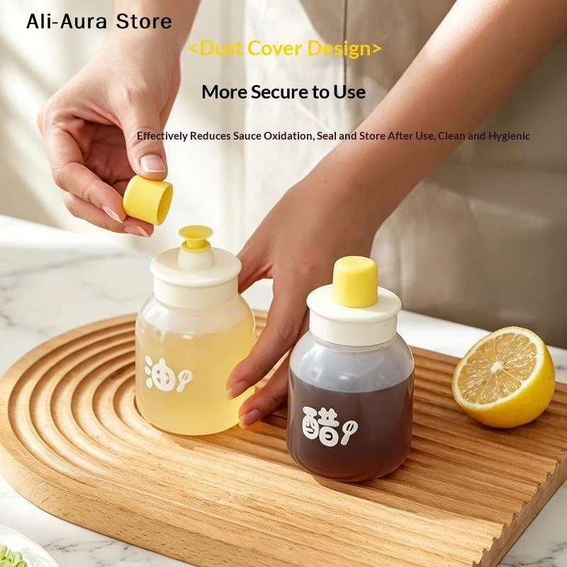 1Pcs Kitchen Oil Bottle Seasoning Plastic Squeeze Bottle Dispenser Ketchup BBQ Sauces Olive Oil Container Cooking Gadgets