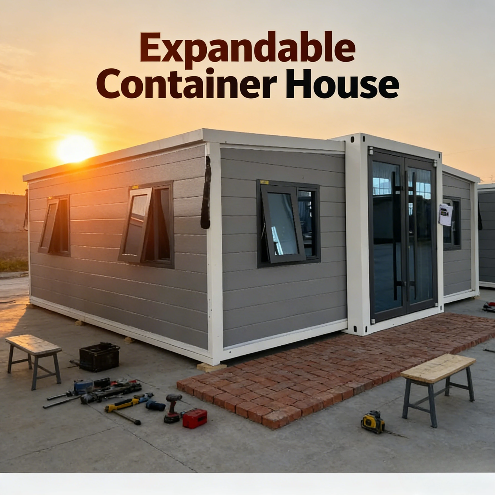 Customized Prefabricated Container House, Modular Expandable Homes, Mobile Tiny House, Office Cabin, Disaster Relief Housing Fol