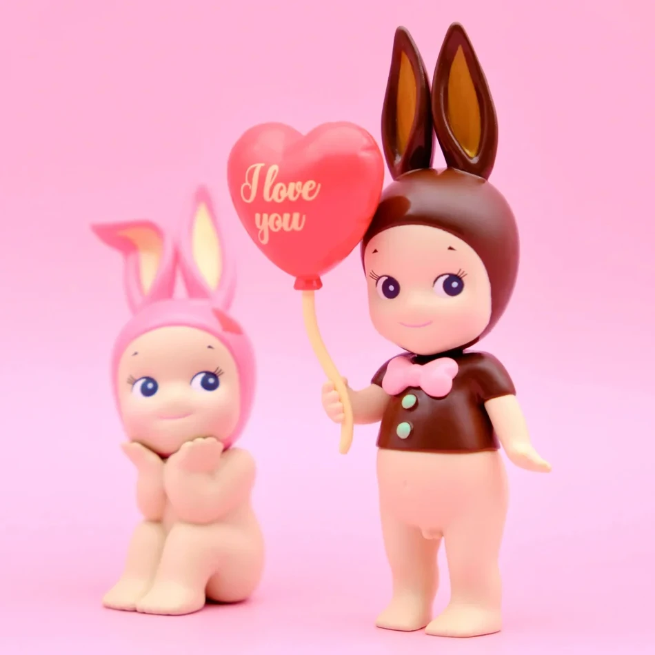 핫 애니메이션 러브 엔젤 기프트 시리즈 블라인드 박스 엔젤 인형 귀여운 PVC 수제 사무실 장식품 발렌타인데이 선물