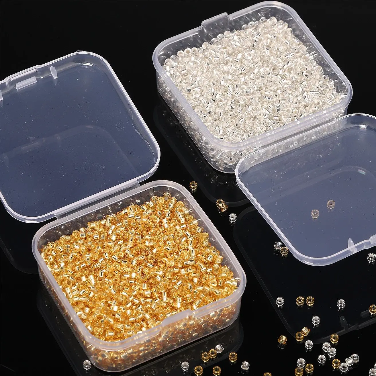 2.5mm Seed Beads Boxed Tibetan Golden Silver Color Glass Spacer Beads for Jewelry Making Needlework Beadwork DIY Accessories - view 4