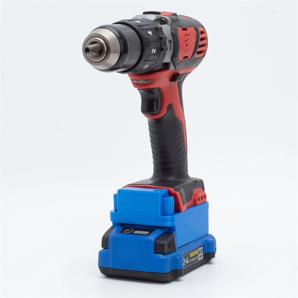 

Адаптер для аккумулятора Kobalt 24V MAX (литий-ионный) для использования с аккумуляторными инструментами Milwaukee 18V (только адаптер)