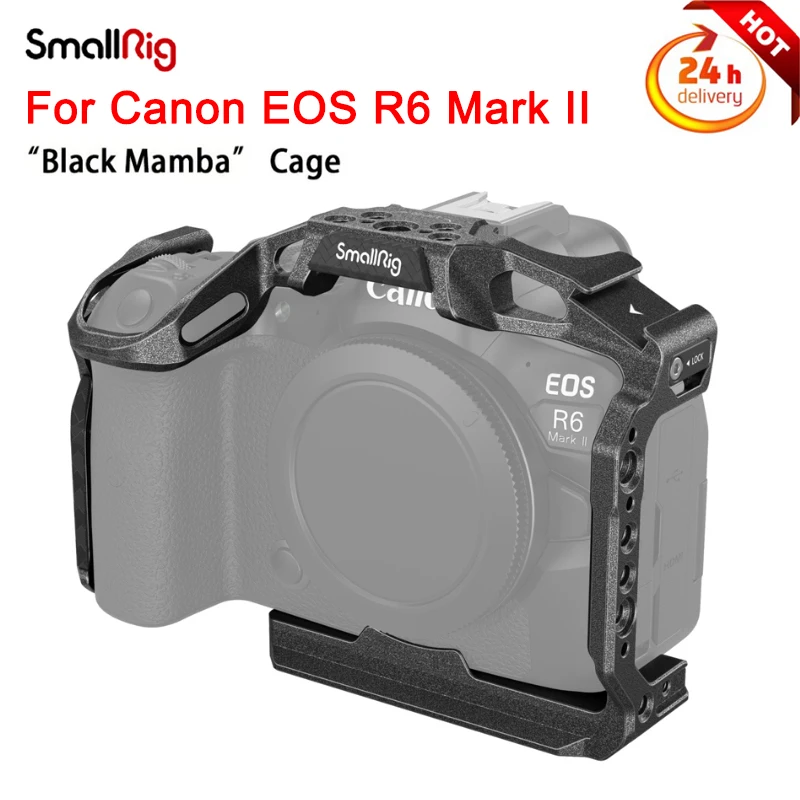 SmallRig Black Mamba Cage for Canon EOS R6 Mark II 4161 for Arca-type Tripods for RS 2 / RSC 2 / RS 3 / RS 3 Pro Stabilizers