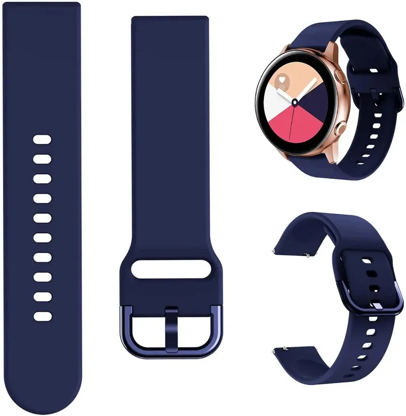 20mm 22mm シリコンストラップ Samsung Galaxy Watch 7/6/5/4 Huawei watch 5 GT6-5-4-3 46MM/Amazfit Bip 6 快適なバンド Active 2用