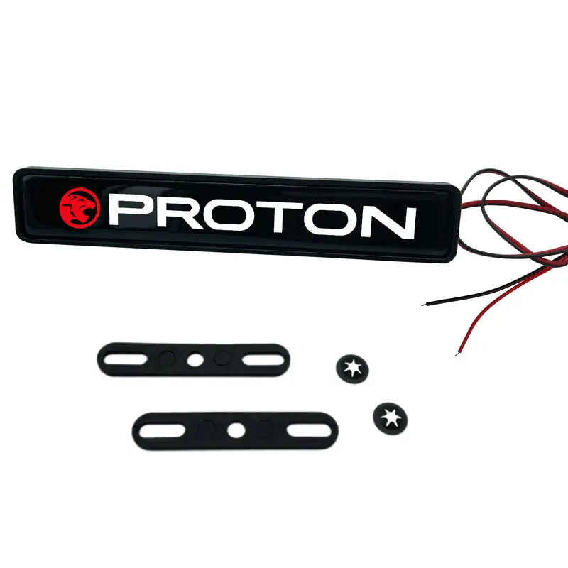 تصفيف السيارة السيارات ملصقا سيارة الجبهة هود مصبغة شعار LED إضاءة زينة لبروتون Exora Iriz R3 شخصية Saga Waja Wira X50 X70