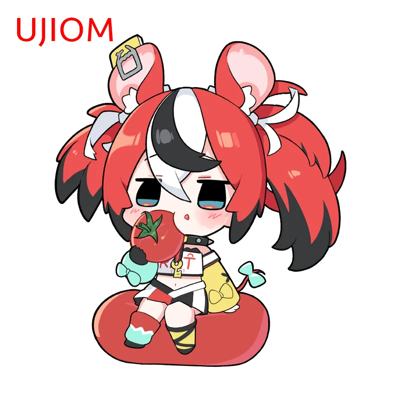 UJIOM Hololive Anime Character Wall Sticker Delicate Tendy Sitting Posture Sunscreen PVC Decal Vinyl Kitchen Cupboard Decor