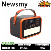 Newsmy N150 Portable Power Station 200W Solar Generator 153.6Wh LiFePO4 Battery Home Backup Outdoor Camping Mobile power