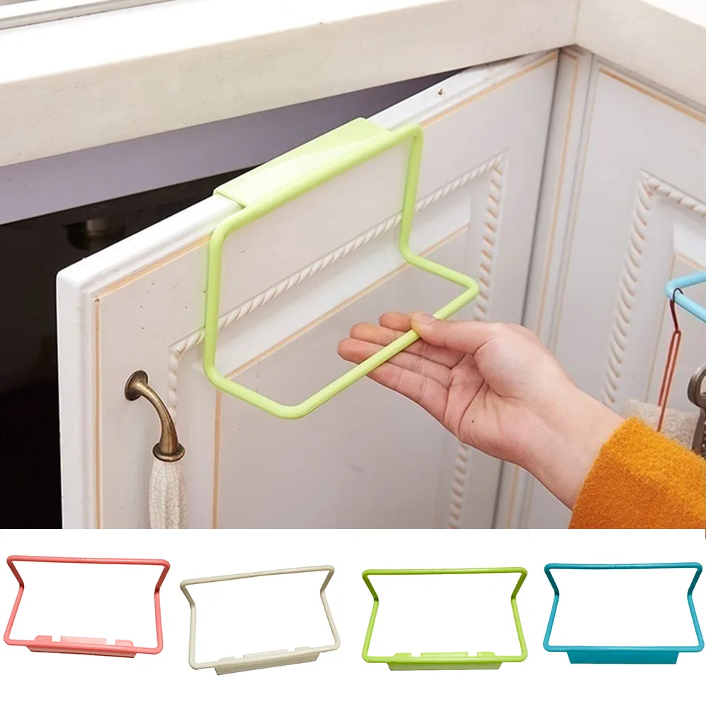 Towel Rag Holder Multifunction Plastic Hanging Holder Towel Rag Rack Punch-Free Home Storager 19cm*6cm