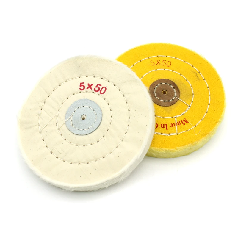 1pcs 5*50 Cloth Wool Polishing Wheel Buffing Pads Cleaning Pad Power Angle Bench Grinder Tools  Tool Polishing Disc Polisher