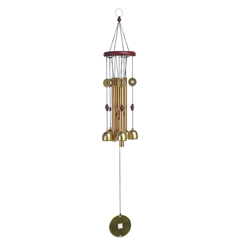 Große Windspielrohre, Glocken, Metallkirchenglocke, für den Außenbereich, Garten, Haus, Gartendekoration, hängendes Windspiel, Symbol für Glück. – Detail 11