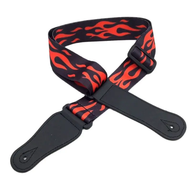 Adjustable Nylon Print Guitar Strap for Acoustic Electric Guitar Bass Unique Pattern Multi Color