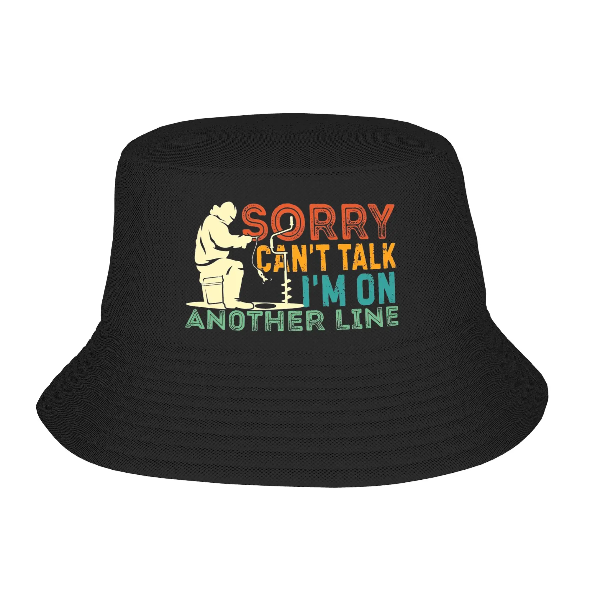 Chapeau Bob Tendance « Désolé, je ne peux pas parler, je suis sur mon autre ligne » pour Adolescent, Protection UV, Chapeau de Pêcheur, Casquette, Couvre-chef pour Vacances et Escapades