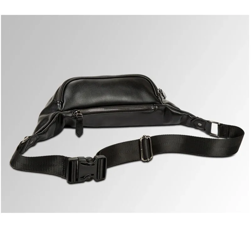 Fashion New Men's Chest Bag Shoulder Waist Bags PU Large Capacity Waterproof Outdoor Small Pack