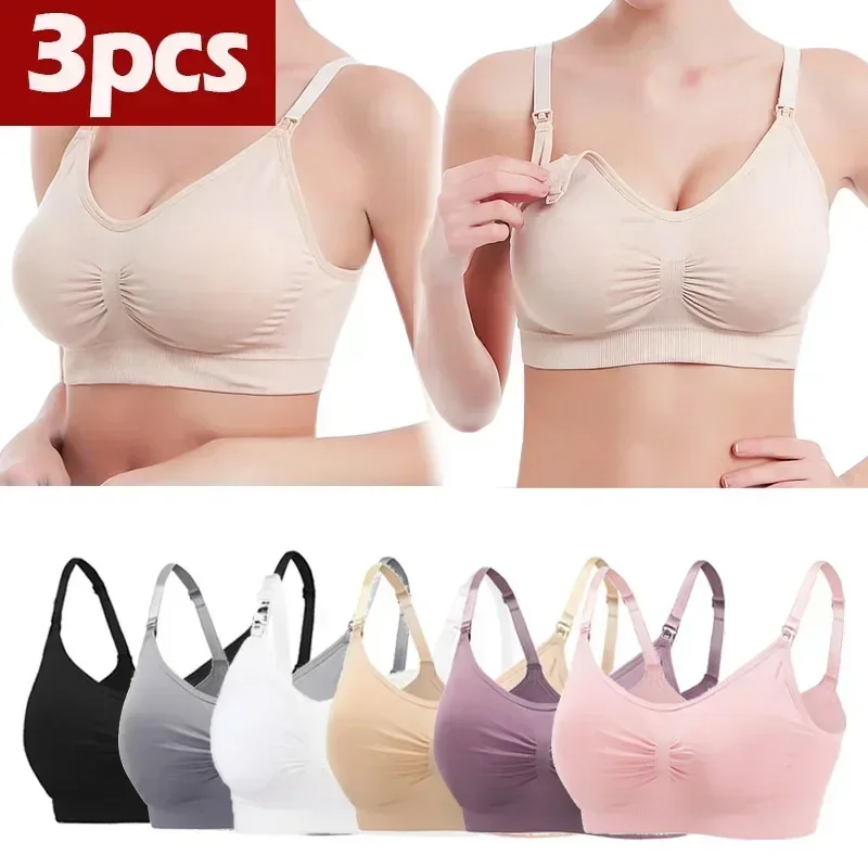 

3PC/lotMaternity Bras Wirefree Nursing Bra Pregnancy Clothes Prevent Sagging Breastfeeding Women's Breathable lactancia Bra