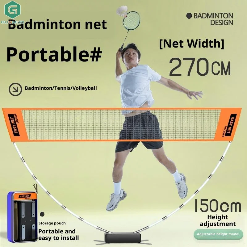 

Portable Folding Badminton Net Outdoor Home Outdoor Simple Frame Badminton Net For Pickleballs Tennis Soccer Volleyball Training