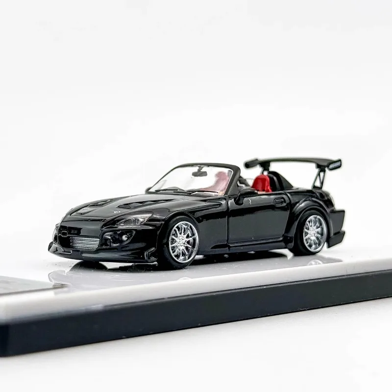 MicroTurbo Diecast 1/64 Scale Honda S2000 Sports Modified Convertible Sports Car Model in Alloy Honda S2000 Sports Toy Car Model