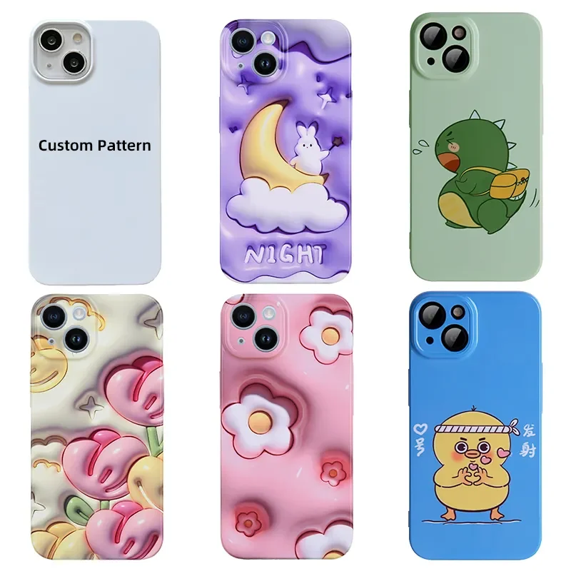 TuoLi 20Pcs Blanks 3D Sublimation Mobile Cover Custom Cute Picture PC Hard Phone Case Diy Supplies