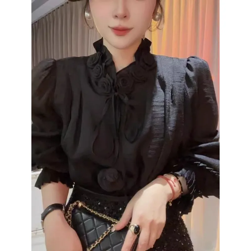 

Chic Shirt for Women 2025 Early Spring New Style Small Shirt European Style Top Blouses