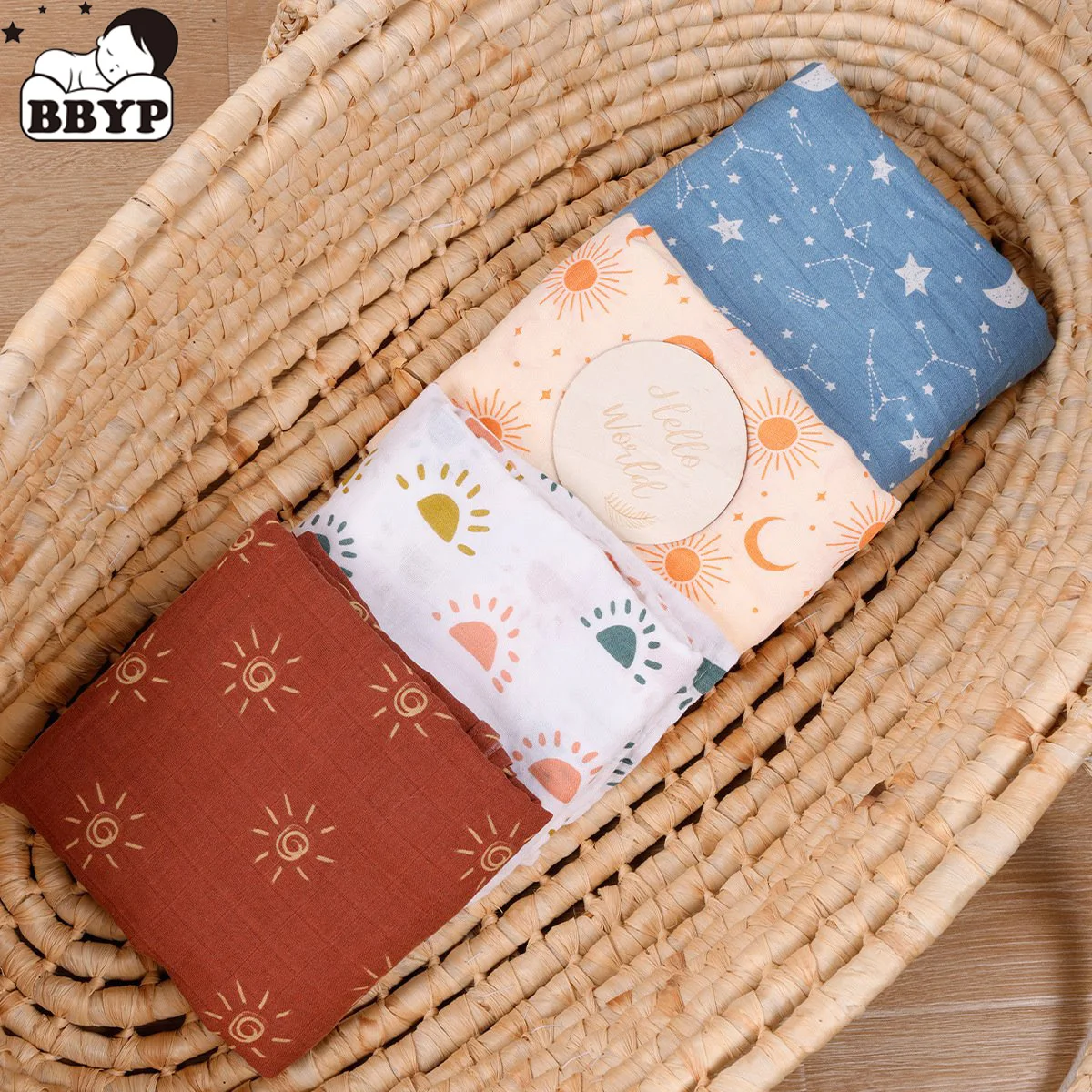 

Gauze Cotton Muslin Swaddle Wrap Baby Receiving Blanket Bedding Sheet 120x110cm Newborn Baby Boy Blankets