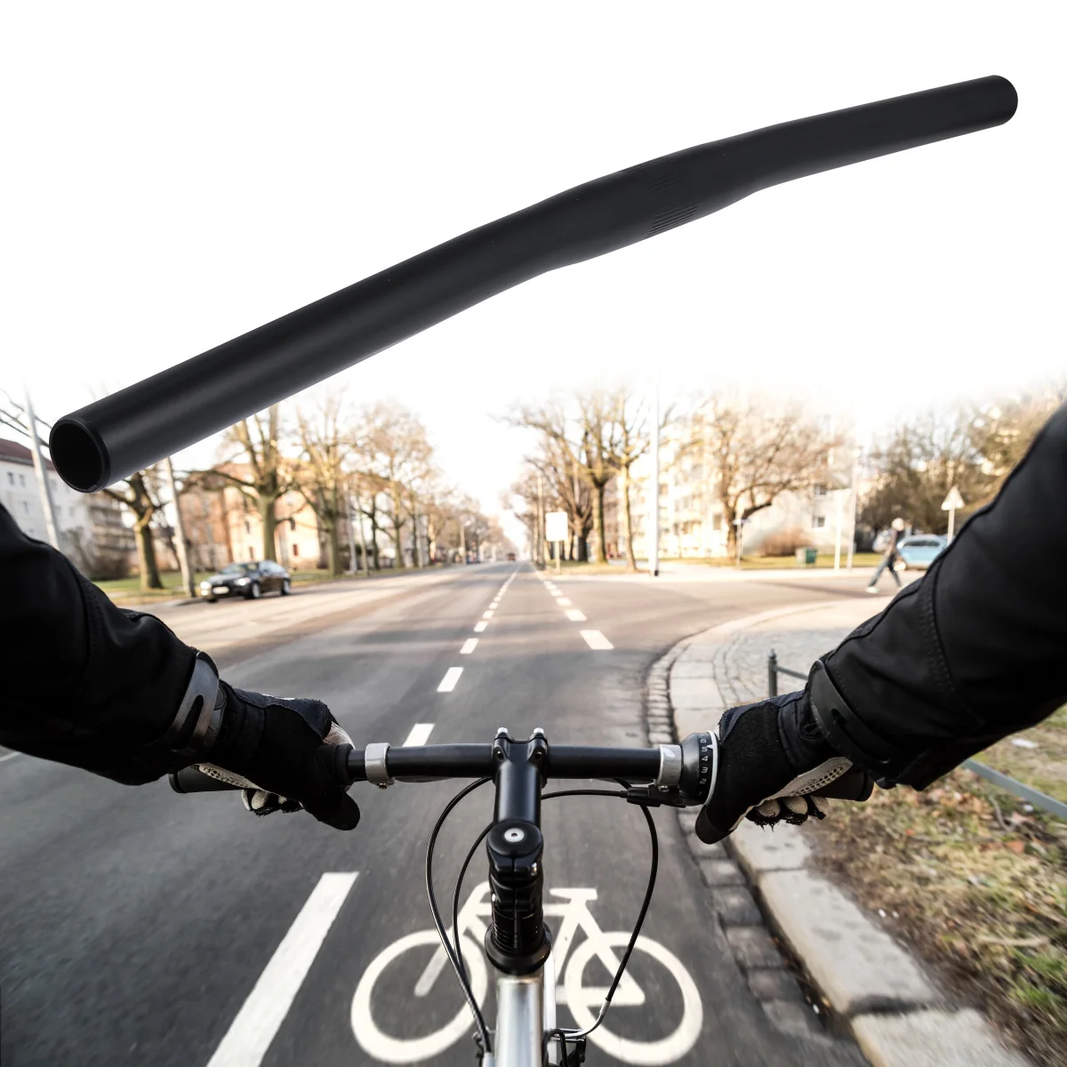 

25.4Mm Aluminum For Fixed Gear Bike Straight Flat Bar Aluminum Alloy Handlebar Bike Handlebar Cycling Riser