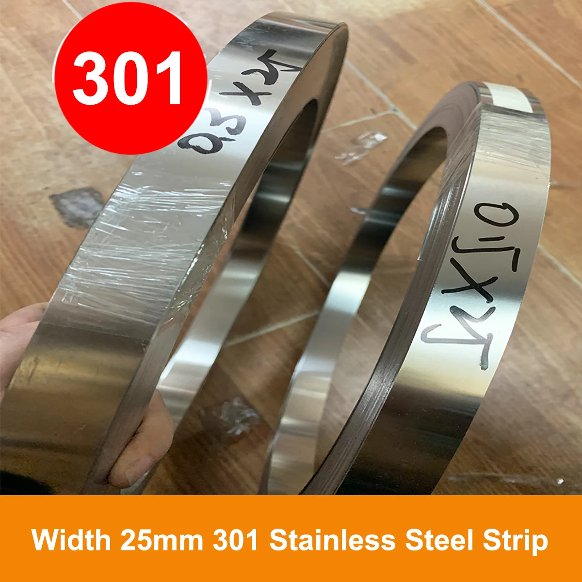 Width 25mm 301 Stainless Steel Strip Thickness 0.05 ~ 2mm High Elasticity Stainless Steel Foil Strip Customizable Specifications