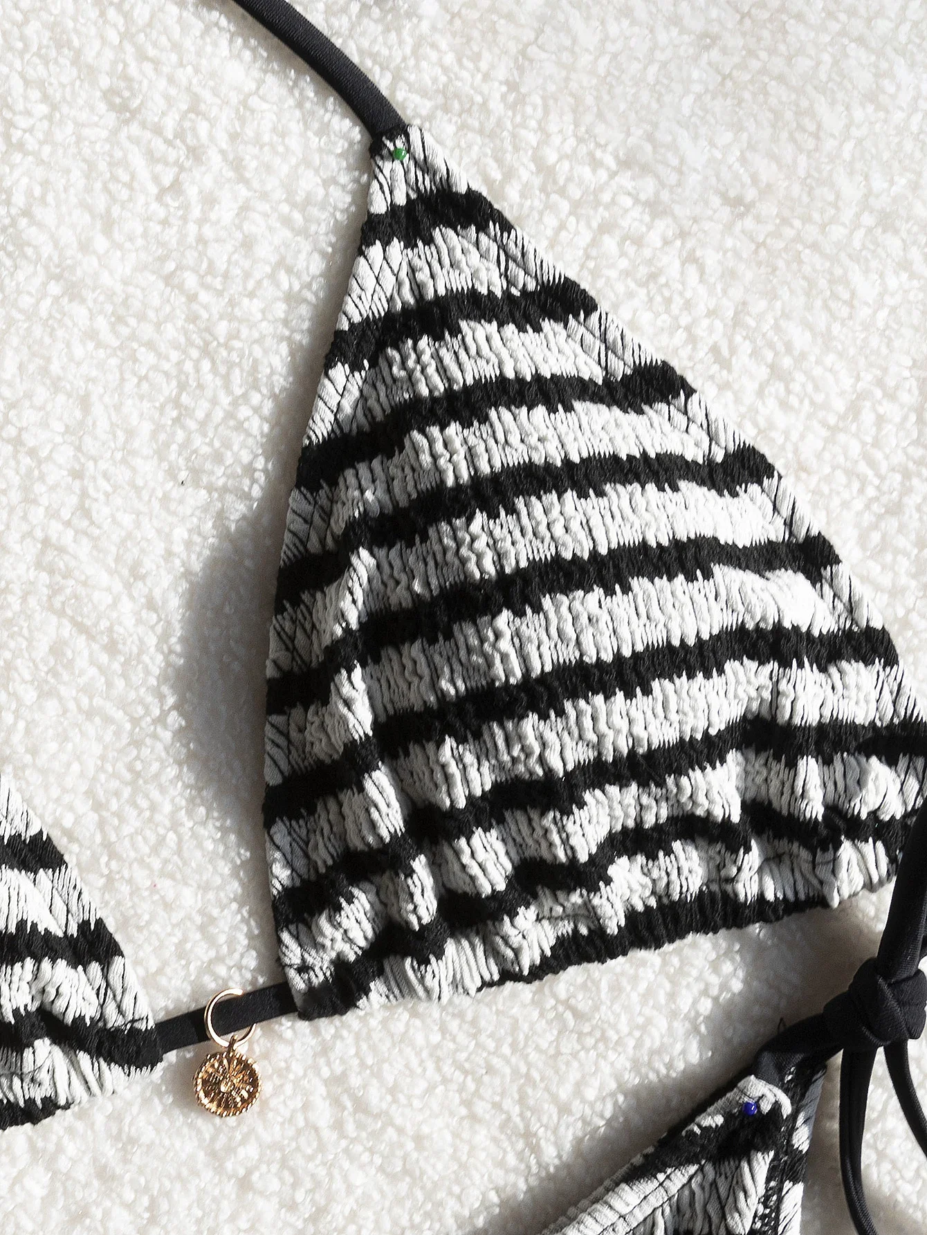 Costumi da bagno divisi a righe e ondulazioni dell'acqua da donna Set di costumi da bagno bikini sexy che bloccano la moda di fascia alta Hot Spring Bar Pant