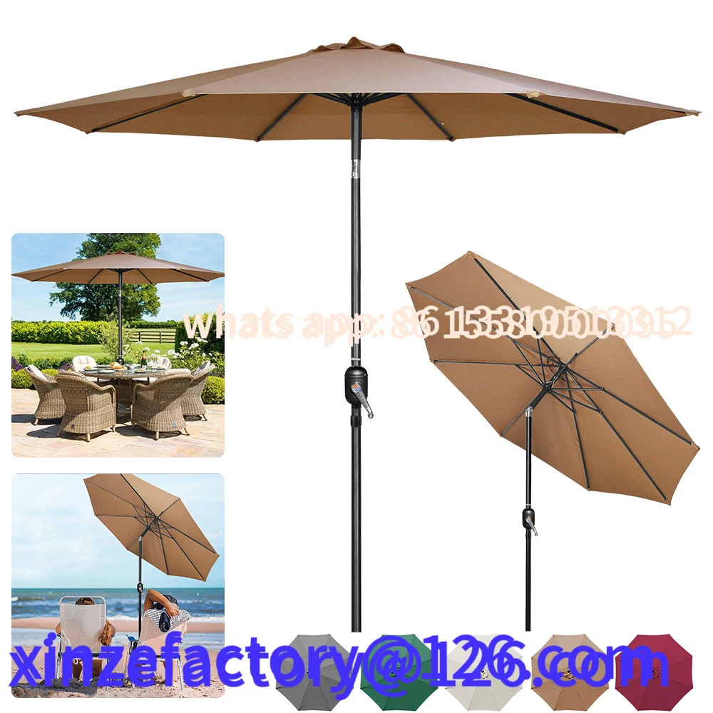 

Customizable 270cm Parasols Outdoor Sunshade Umbrella UV Protection Beach Umbrella Summer Beach Canopy Patio for Garden
