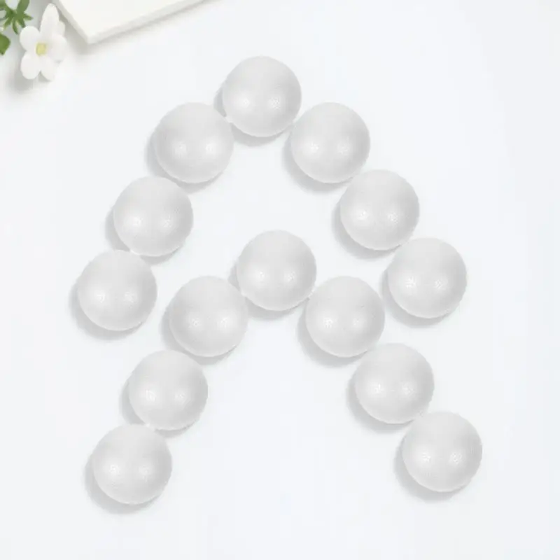 

15Pcs White Solid Polystyrene Balls Round Spheres 8cm DIY Craft Balls Wedding Christmas Party Decoration Craft Ball
