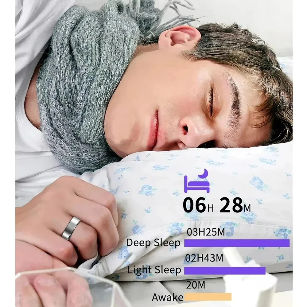 2025 Neuer R5 Smart Ring Herzfrequenz Blutdruck Blutsauerstoff Schlafmonitor Wasserdichter Smart Ring Multi-Sportmodi Android IOS