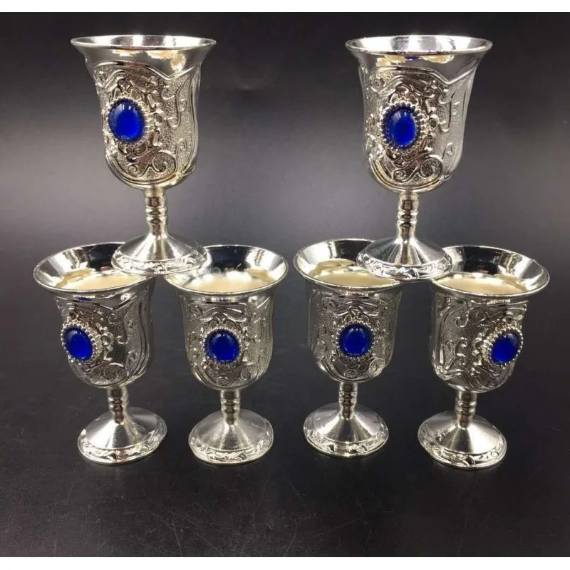 Copa de vino artesanal, venta al por mayor de fábrica, copa de vino de plata tibetana Miao, venta al por mayor, marketing de conferencias, artesanía de plata invertida Gi