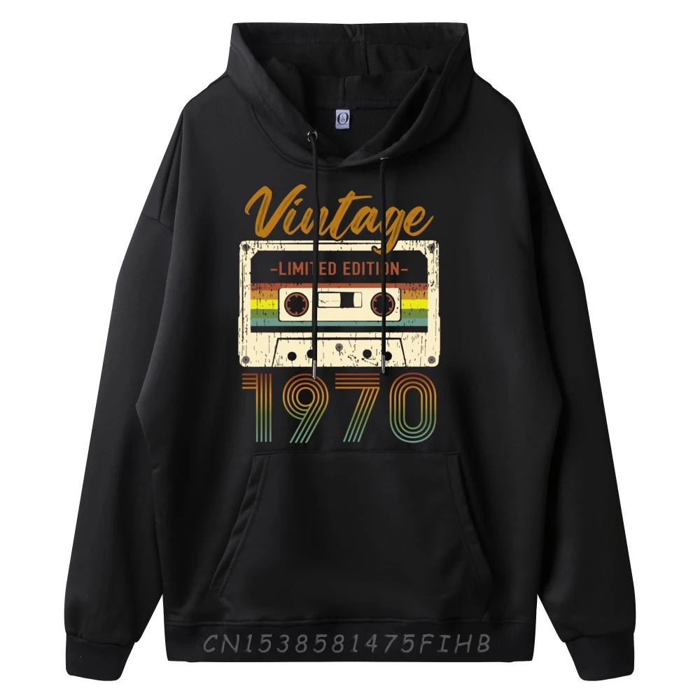 Vintage Cassette Tape Limited Edition 1970 51st Birthday Graphic Sweatshirts Men Man Luxury Designer Vaporwave