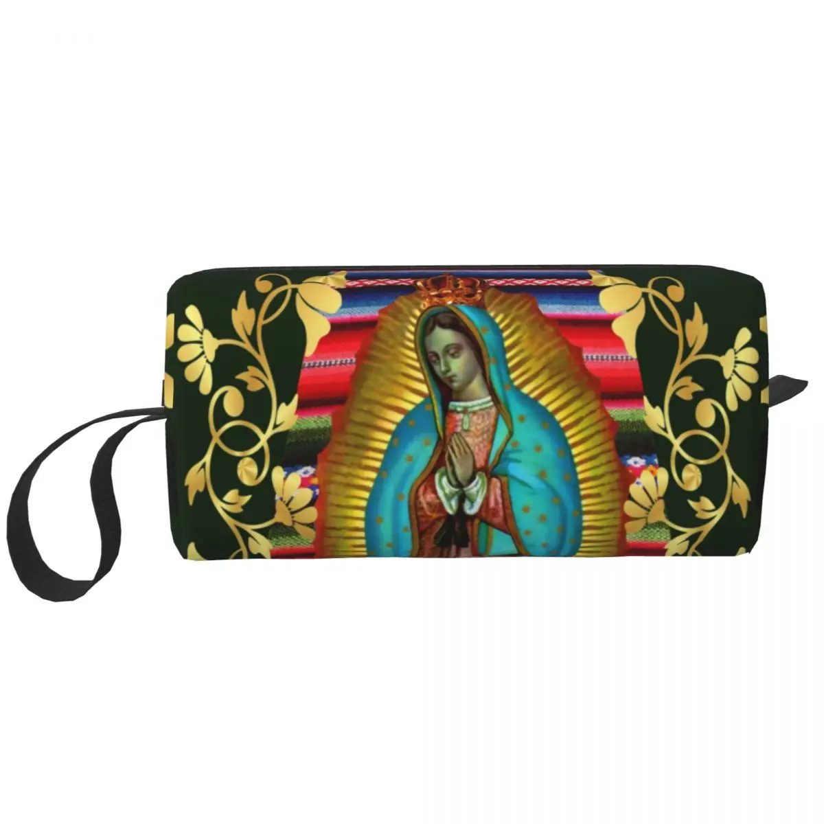 Our Lady Of Guadalupe Virgin Mary Travel Cosmetic Bag Jesus Christian Makeup Toiletry Organizer Lady Beauty Storage Dopp Kit