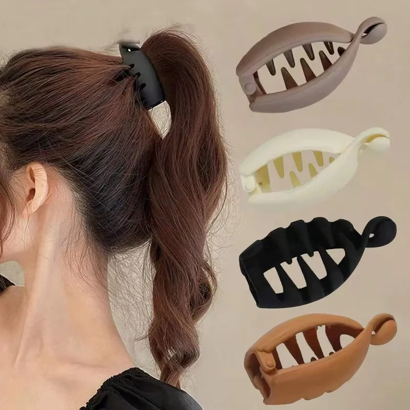 

1/4pcs Twist Banana Clip Vertical Clip Ponytail Hair Clip Hair Volume Girl Back of Head Top of Head Hair Tieip