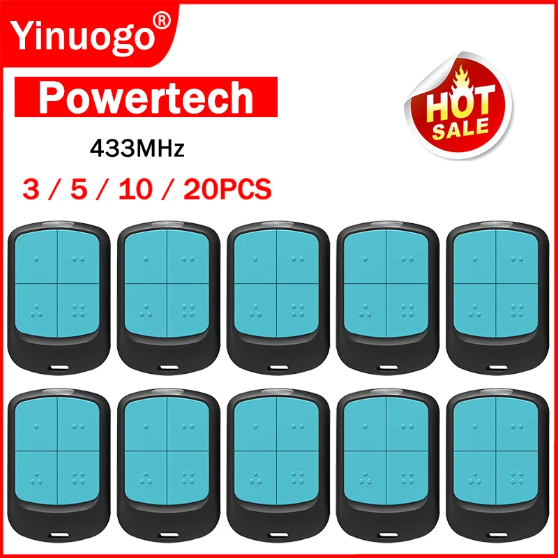 

For Powertech Gate Remote Control 433MHz Compatible With Powertech PR4 PR2 PR1 Garage Door Remote Control 433.92MHz Rolling Code