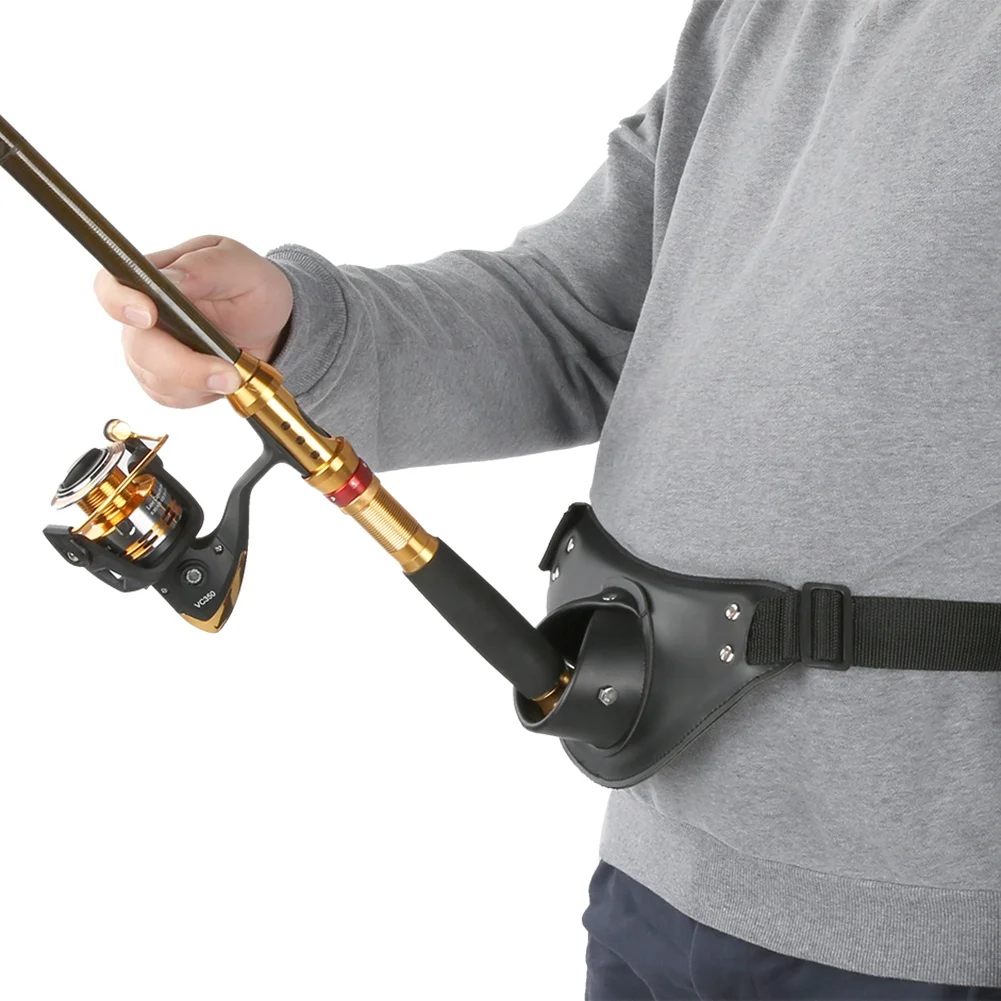 Black PU Leather Adjustable Ro - Fishing Belt recension och pris