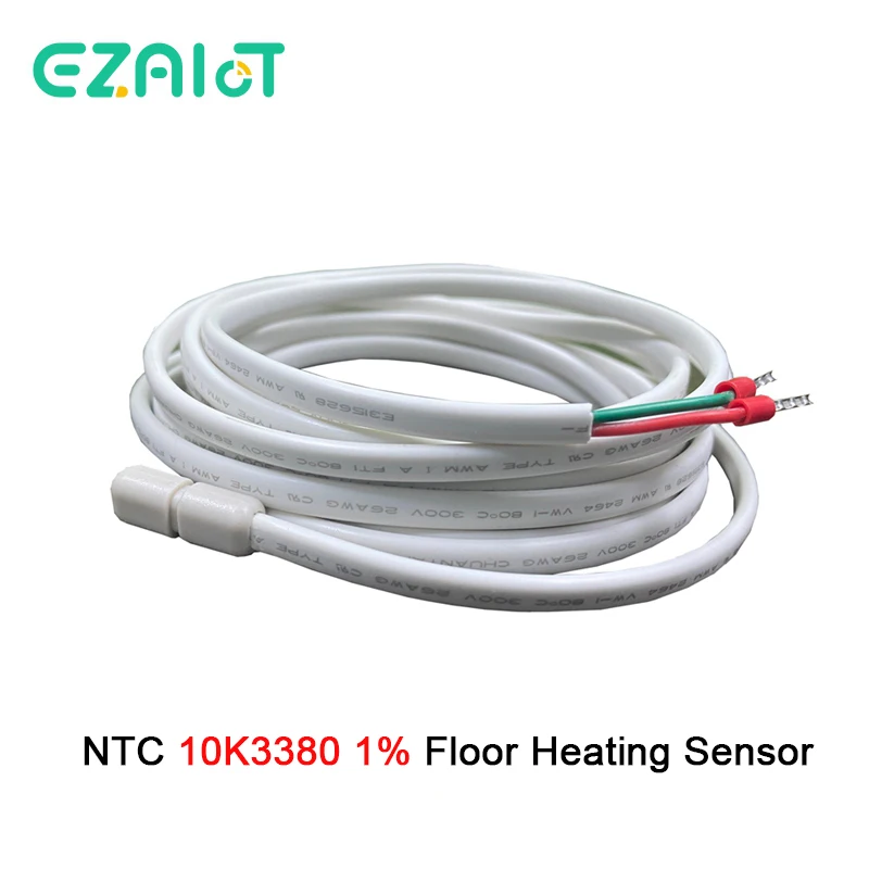 EZAIOT 3M 10K3380 1% Termostato NTC Sonda Sensor de Temperatura Externo À Prova D\' Água para Aquecimento de Piso Termostatos Inteligentes