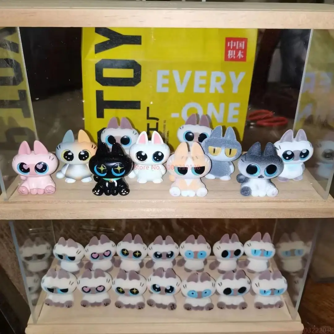 Siamese Cat Blind Box para crianças Azuki Can, 1ª Série Mini Figurine Coleção de brinquedos fofos Decoração de mesa Presente de aniversário