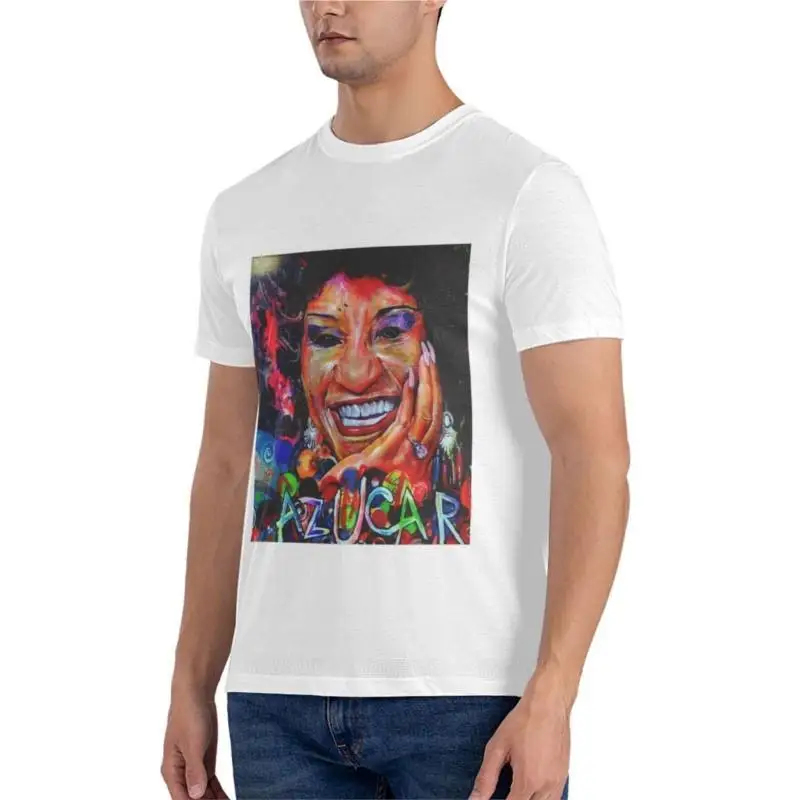 summer t-shirt for mens Celia Cruz, AZ?CAR! Fitted T-Shirt men clothes Oversized t-shirt cotton boys tops