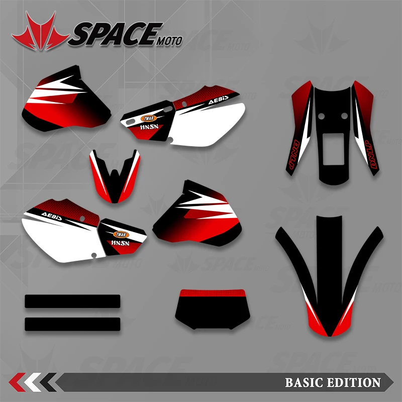 

SPACE Motorcycle Graphics Decals Stickers Kit for Honda XR250 XR400 1996 -2001 2002 2003 2004 XR 250 400 Number Name Custom