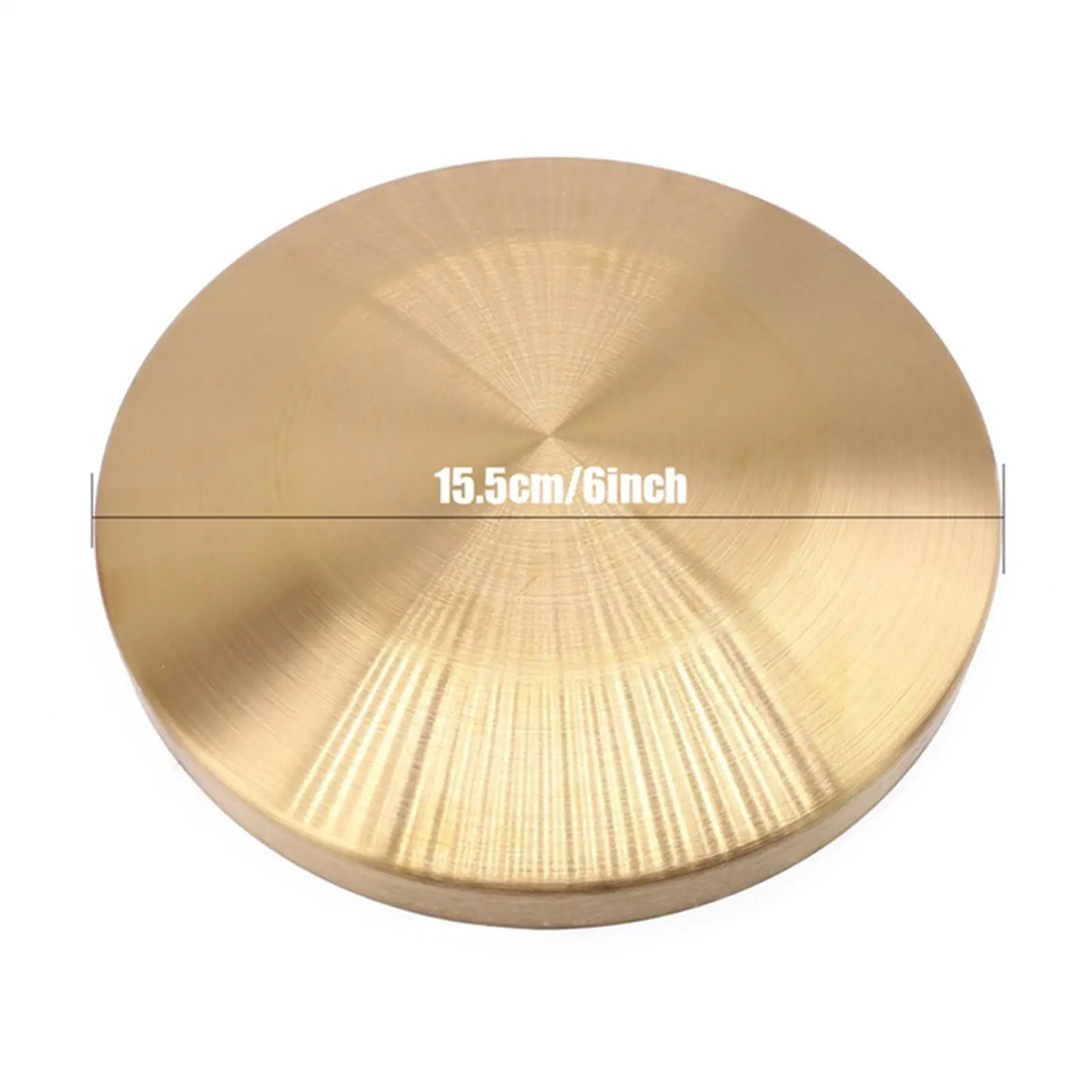 TRADITIONAL 6" BRASS CHINESE WIND GONG W/ BEATER HAND COPPER GONG CYMBALS