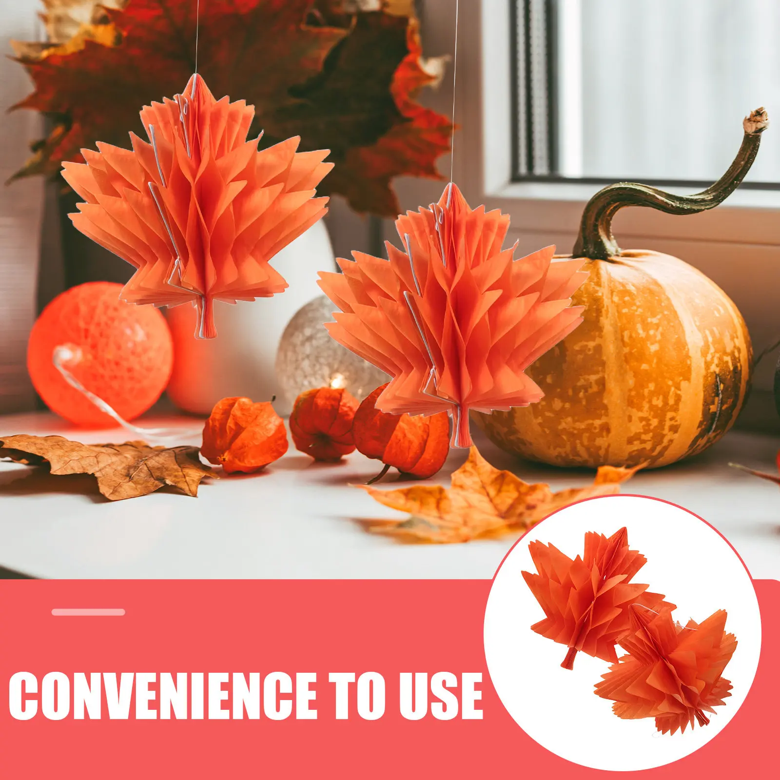 6 Pcs Fall Harvest Decorations Autumn Party Supplies Celebration Hanging Ornament Foliage