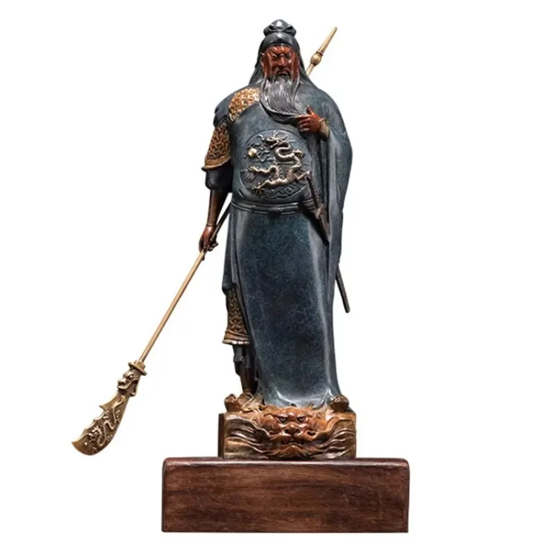 

Brass feng shui products indoor Guan Yu Emperor God of Wealth, General Guan Gong statue