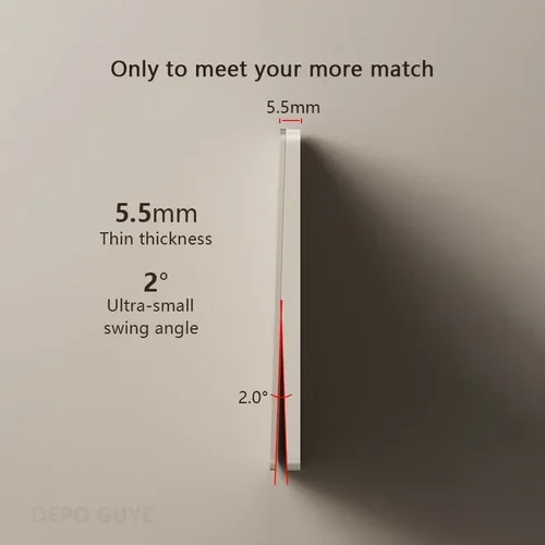 Imagen 2 del producto Nuevo interruptor de luz LED de vidrio ultrafino, 1/2/3/4 entradas, 1/2 vías, botón de encendido de pared de la UE, Panel de encendido y apagado, botón basculante, interruptor eléctrico de 220V