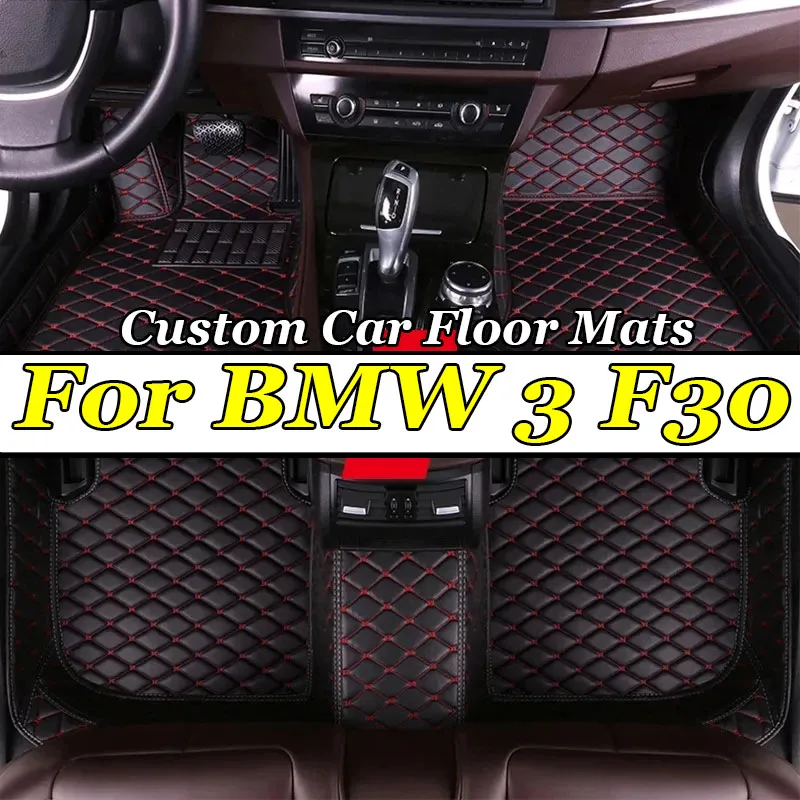 Car Floor Mats For BMW 3 F30 325i 330i 320i 318i Five Doors 2013 2014 15 16 17 18 19 Foot Pads Carpet Cover Interior Accessories