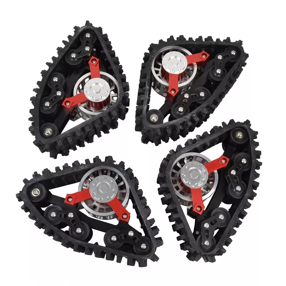 New 4PCS Track Wheels Set High-quality 1:10 Climbing Car Snow Tires for Traxxas Trx-4 Track Tire Toy Accessories